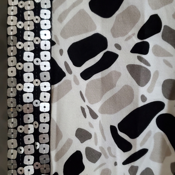 A. GIANNETI Jacket, Mosaic print with Sequined trim.  Size M - Picture 3 of 9